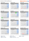 Kalender 2035 mit Ferien und Feiertagen Schaffhausen