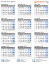 Kalender 2035 mit Ferien und Feiertagen Waadt