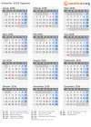 Kalender 2036 mit Ferien und Feiertagen Ägypten