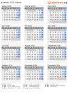 Kalender 2036 mit Ferien und Feiertagen Liberia