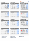 Kalender 2036 mit Ferien und Feiertagen Österreich