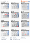 Kalender 2036 mit Ferien und Feiertagen Peru