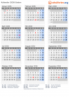 Kalender 2036 mit Ferien und Feiertagen Sudan