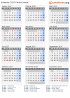 Kalender 2037 mit Ferien und Feiertagen Färöer Inseln