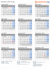Kalender 2037 mit Ferien und Feiertagen Kuba