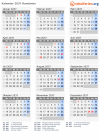 Kalender 2037 mit Ferien und Feiertagen Rumänien