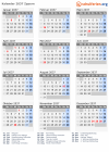 Kalender 2037 mit Ferien und Feiertagen Zypern