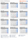Kalender 2038 mit Ferien und Feiertagen Äthiopien
