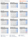 Kalender 2038 mit Ferien und Feiertagen Bahamas