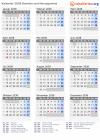 Kalender 2038 mit Ferien und Feiertagen Bosnien und Herzegowina