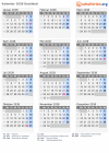 Kalender 2038 mit Ferien und Feiertagen Dschibuti