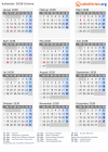 Kalender 2038 mit Ferien und Feiertagen Eritrea