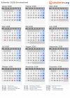 Kalender 2038 mit Ferien und Feiertagen Griechenland