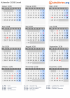 Kalender 2038 mit Ferien und Feiertagen Israel