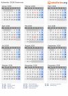Kalender 2038 mit Ferien und Feiertagen Kamerun