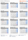 Kalender 2038 mit Ferien und Feiertagen Komoren