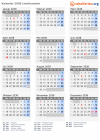 Kalender 2038 mit Ferien und Feiertagen Liechtenstein