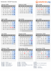 Kalender 2038 mit Ferien und Feiertagen Panama