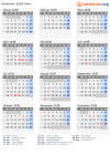 Kalender 2038 mit Ferien und Feiertagen Peru