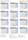 Kalender 2038 mit Ferien und Feiertagen Russland