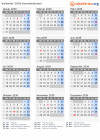 Kalender 2039 mit Ferien und Feiertagen Aserbaidschan