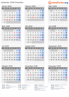 Kalender 2039 mit Ferien und Feiertagen Brasilien
