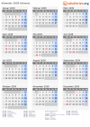 Kalender 2039 mit Ferien und Feiertagen Schweiz