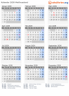 Kalender 2039 mit Ferien und Feiertagen Weißrussland