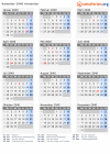 Kalender 2040 mit Ferien und Feiertagen Armenien