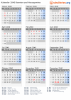 Kalender 2040 mit Ferien und Feiertagen Bosnien und Herzegowina