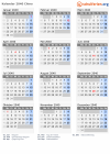 Kalender 2040 mit Ferien und Feiertagen China