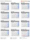 Kalender 2040 mit Ferien und Feiertagen Niederlande
