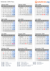 Kalender 2040 mit Ferien und Feiertagen Peru