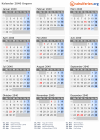 Kalender 2040 mit Ferien und Feiertagen Ungarn
