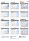 Kalender 2041 mit Ferien und Feiertagen Ägypten