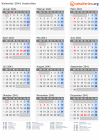 Kalender 2041 mit Ferien und Feiertagen Australien