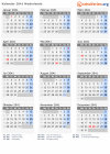 Kalender 2041 mit Ferien und Feiertagen Niederlande