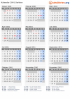 Kalender 2041 mit Ferien und Feiertagen Serbien