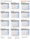 Kalender 2048 mit Ferien und Feiertagen Deutschland