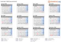 Kalender 2056 mit Ferien und Feiertagen Deutschland