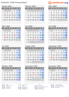 Kalender 2060 mit Ferien und Feiertagen Deutschland