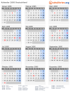 Kalender 2095 mit Ferien und Feiertagen Deutschland