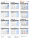 Kalender 2104 mit Ferien und Feiertagen Deutschland