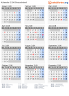 Kalender 2108 mit Ferien und Feiertagen Deutschland