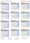 Kalender 2124 mit Ferien und Feiertagen Deutschland